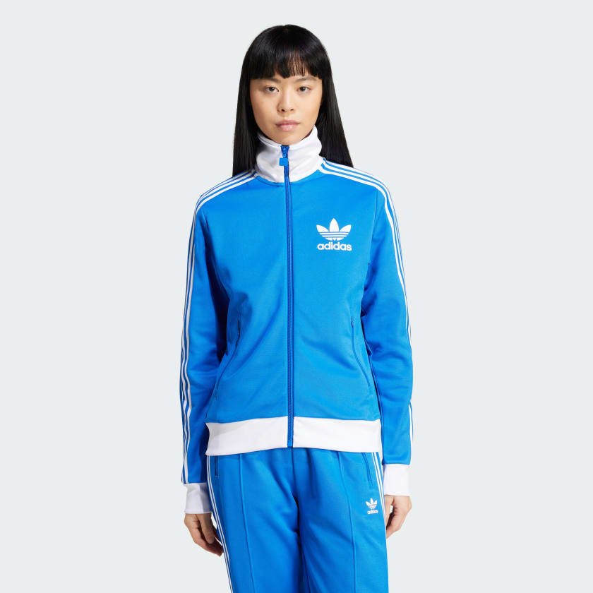 Blue adidas jacket womens shop