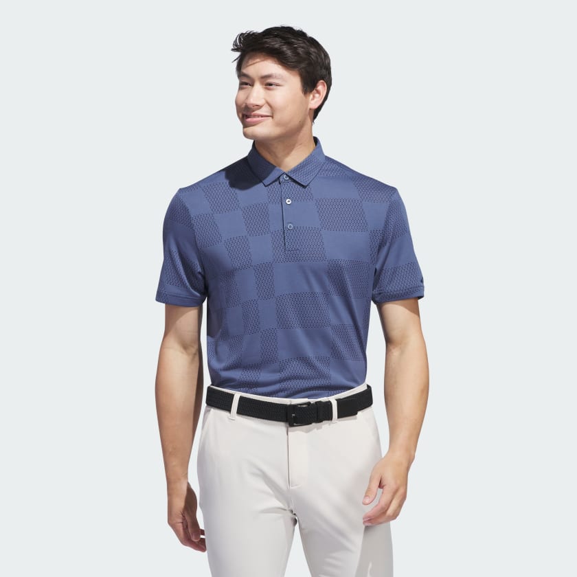 adidas Men's Golf Ultimate365 Textured Polo Shirt - Blue | Free ...