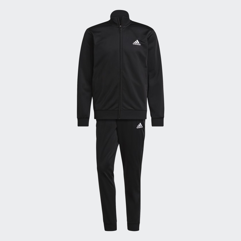 adidas Primegreen Essentials Small Logo Track Suit - Black | Men's ...