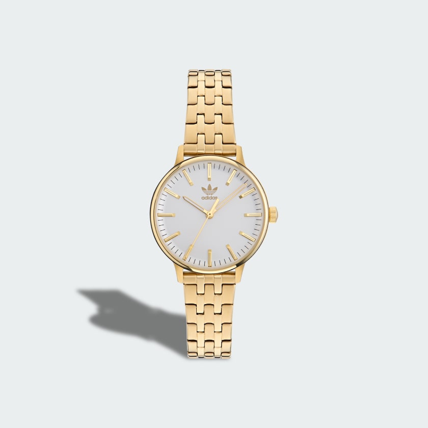 White and store gold adidas watch