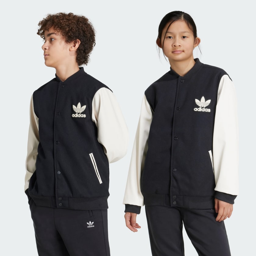 Boys black adidas coat best sale