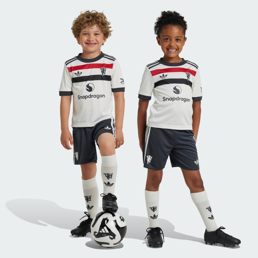 adidas Manchester United 24 25 Third Mini Kit Kids White adidas UK