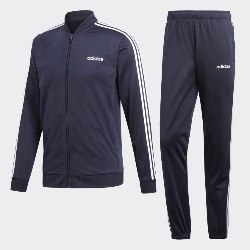 Donkerblauw 3 Stripes trainingspak voor heren adidas Nederland