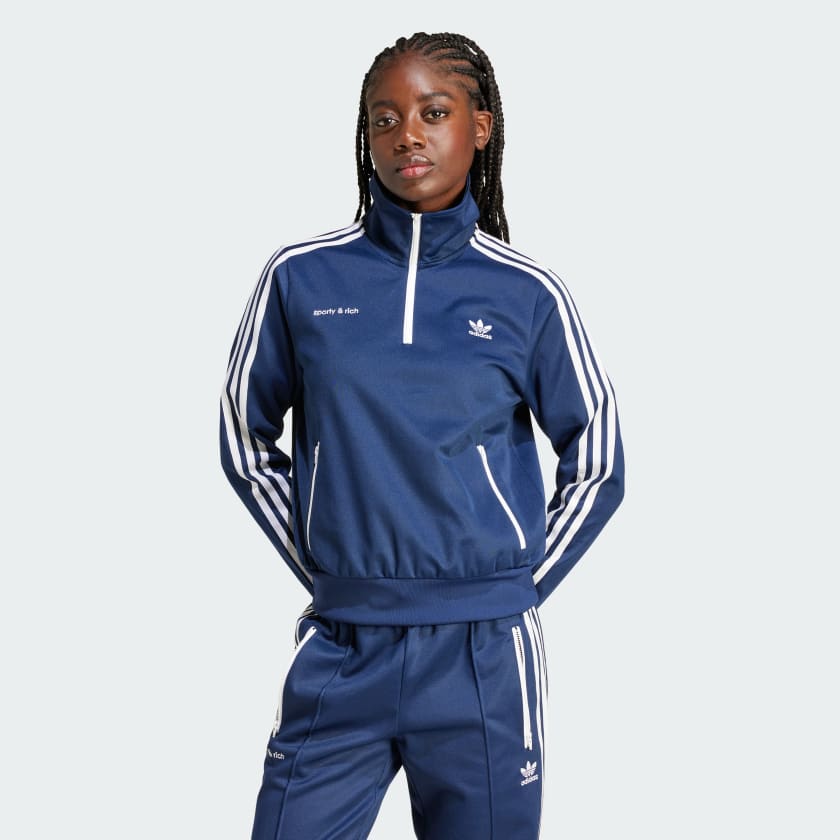 Track jacket Sporty and Rich Half Zip Blu JD3770 21 model