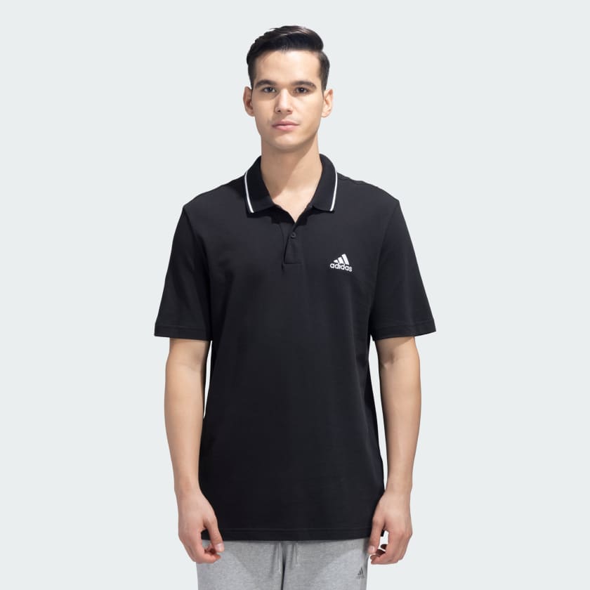adidas PIQUE POLO SHIRT Black adidas India