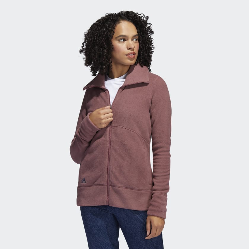 adidas Polar Fleece Jacket - Burgundy | Women's Golf | adidas US