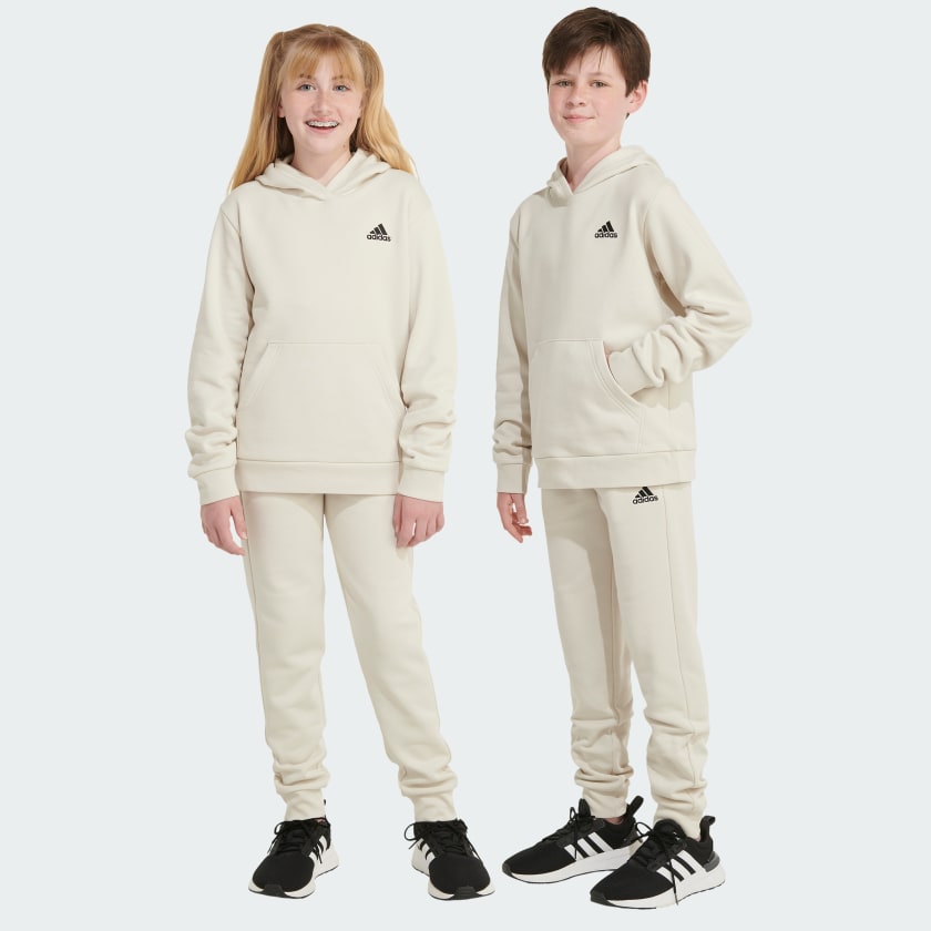adidas Two-Piece Long Sleeve Hooded Pullover & Elastic Waistband Jogger Set  - Beige | Kids\' Training | adidas US