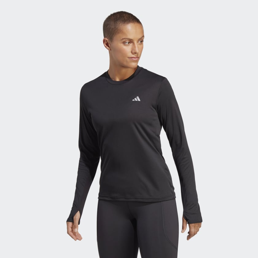 adidas Run It Long Sleeve Tee Black adidas Singapore