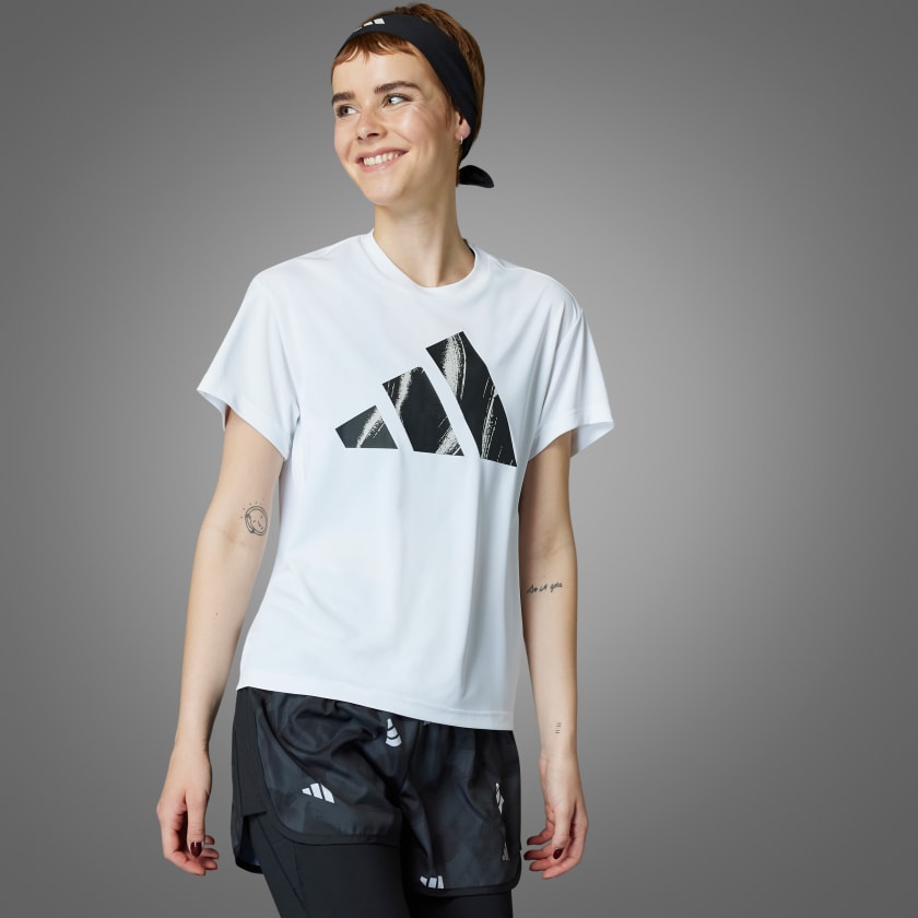 adidas Run It Brand Love Tee - White | Women\'s Running | adidas US | Sport-T-Shirts