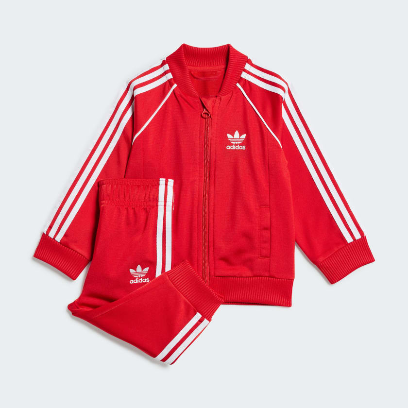 Adidas Adicolor SST Track Suit Kids Better Scarlet 3M Kids Originals Matching Set