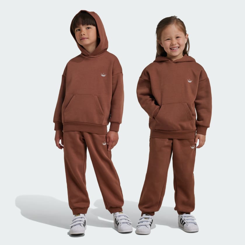 adidas Graphic Hoodie Set Kids Brown Free Shipping with adiClub adidas US