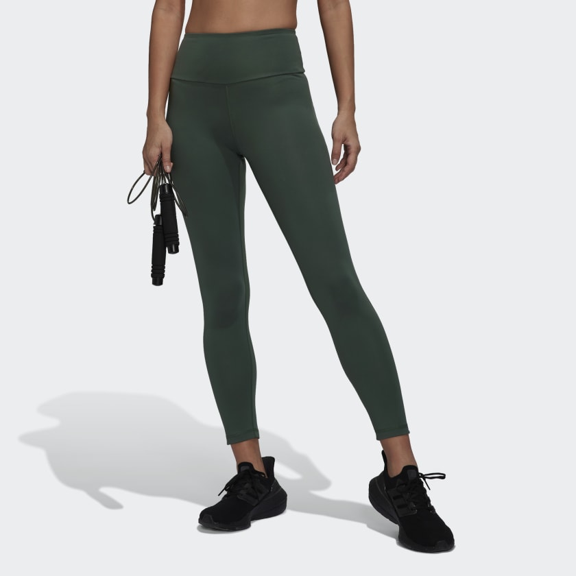 adidas Synthetik Yoga Essentials High-Waisted Tight in Grün Damen Bekleidung Hosen und Chinos Leggings 