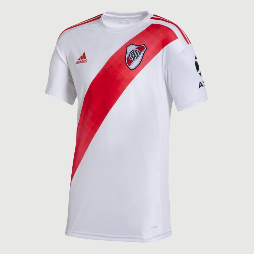 Tomar un baño Sociedad Por encima de la cabeza y el hombro adidas Camiseta Uniforme Titular River Plate - Blanco | adidas Colombia