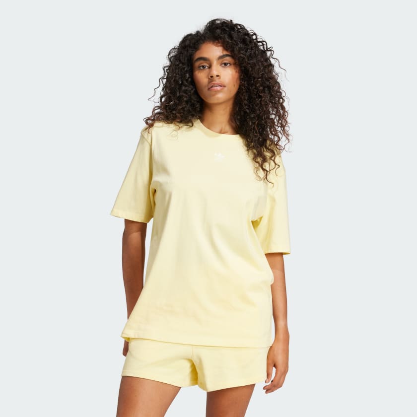 adidas Essentials Boyfriend Tee Yellow Free Shipping with adiClub adidas US