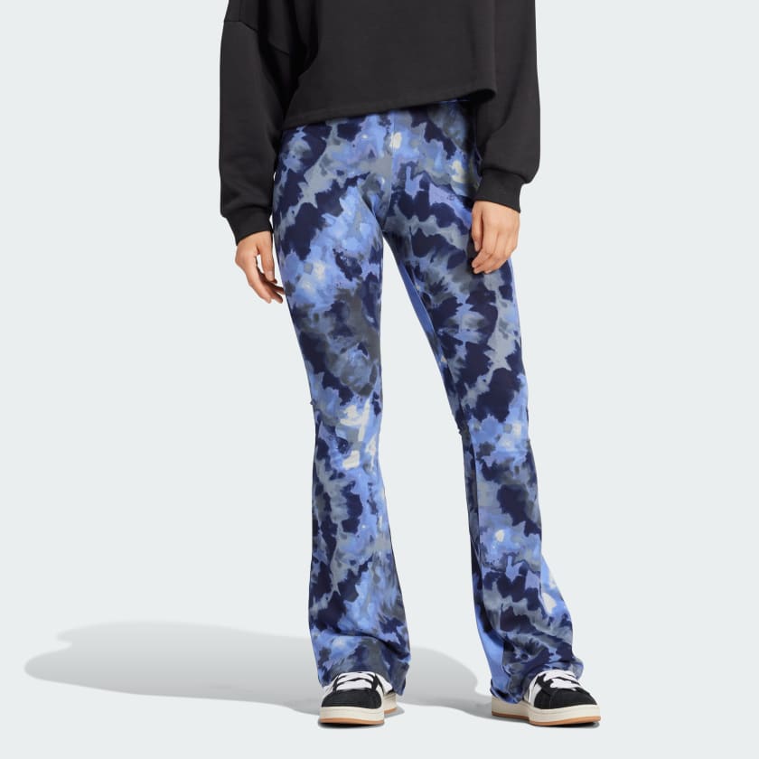 adidas Tie Dyed Flared Pants Blue Free Shipping with adiClub adidas US