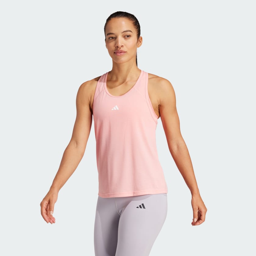 adidas Train Essentials Minimal Branding Racerback Tank Top Pink adidas Philippines