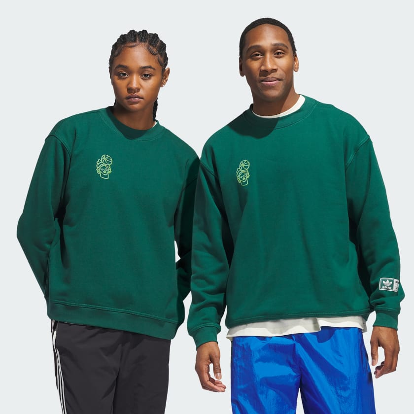 adidas Hoop York City Crewneck (Gender Neutral) - Green | Unisex Basketball  | adidas US