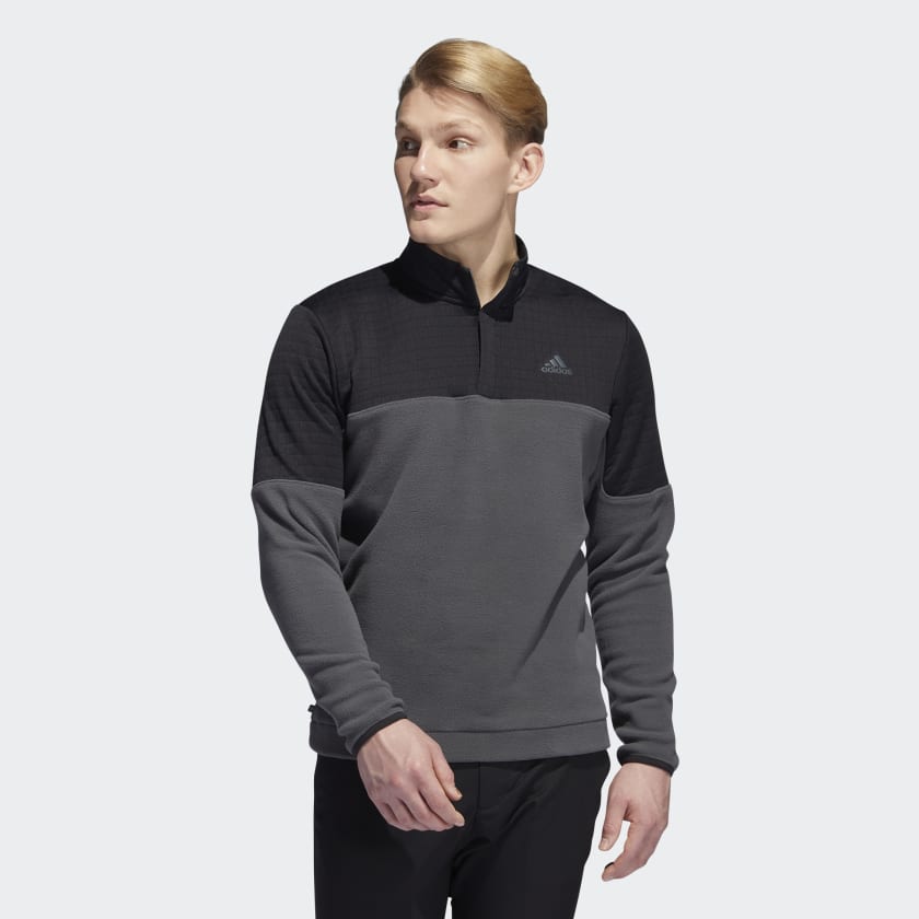 adidas Water Repellent 1/4 Zip Pullover - Black | Free Shipping with ...