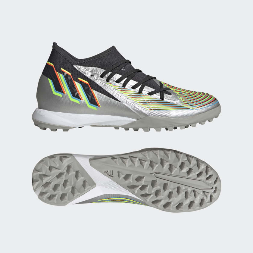 adidas Predator Edge.3 Turf Shoes Silver Unisex Soccer adidas US