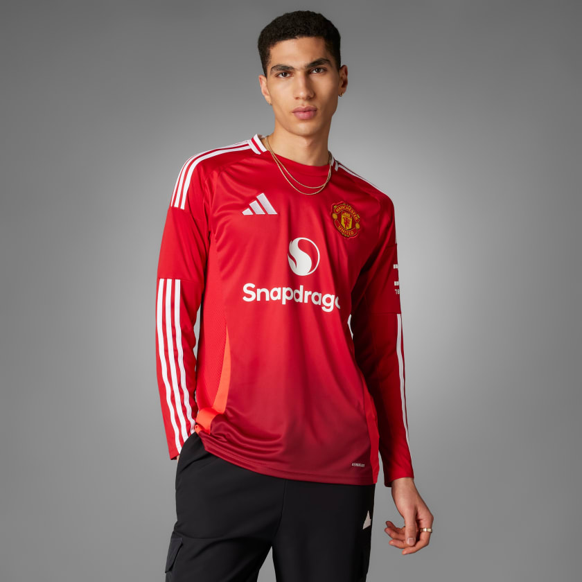 adidas Manchester United 24 25 Long Sleeve Home Jersey Red Free Shipping with adiClub adidas US