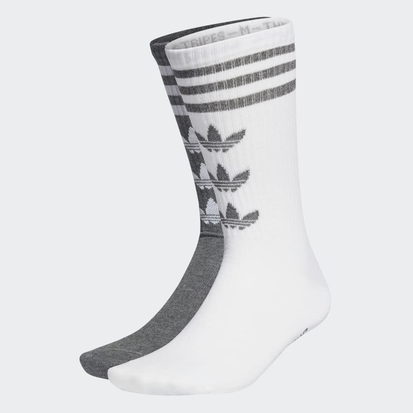 adidas Trefoil Crew Socks 2 Pairs White adidas Philippines