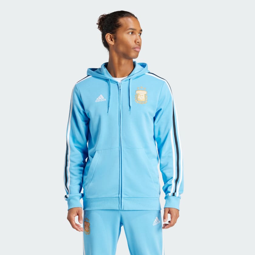 adidas Buzo con Capucha ADN Argentina con Cierre Frontal 24 Azul adidas Argentina