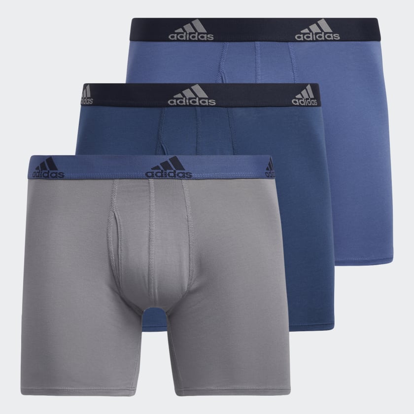 adidas Stretch Cotton Boxer Briefs 3 Pairs - Multicolor | Free Shipping ...