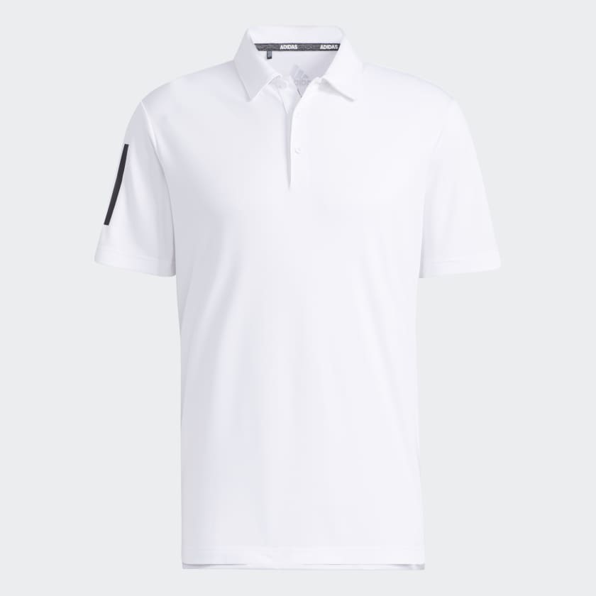 adidas 3-Stripe Basic Polo Shirt - White | men golf | adidas US