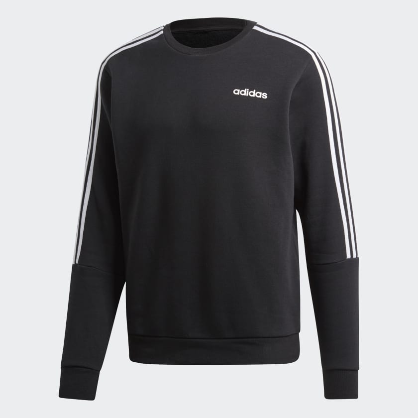Adidas jumper black with white stripes online