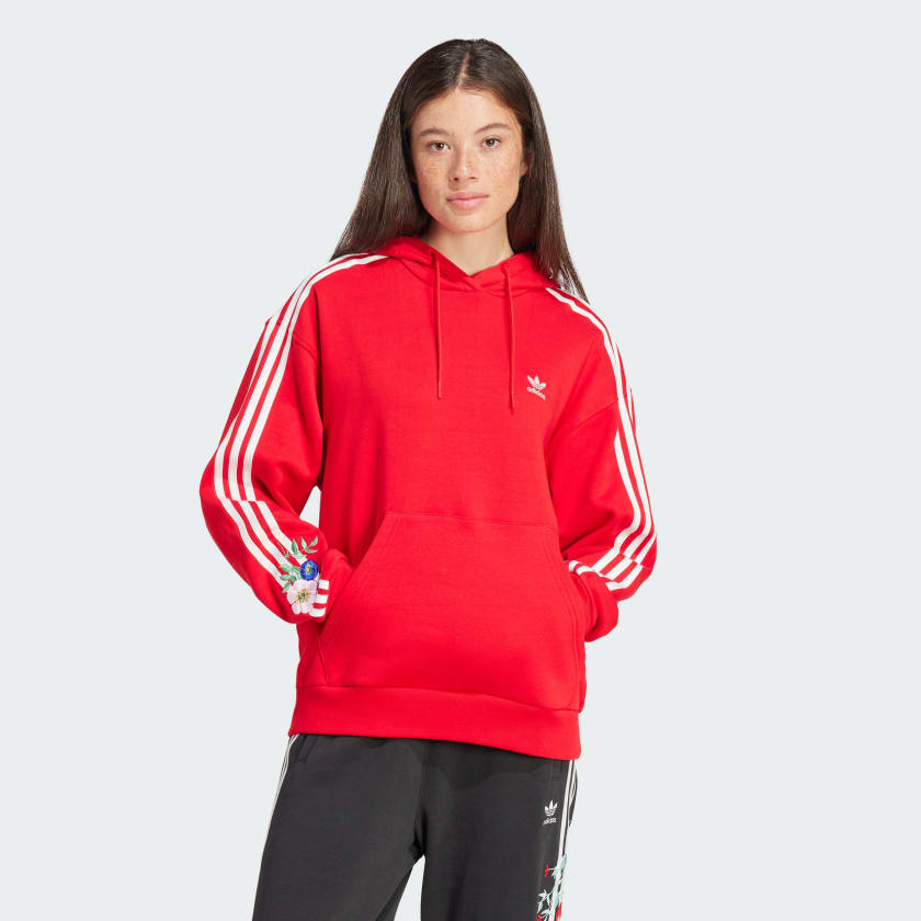 adidas FLORAL HOODIE Rojo adidas Mexico