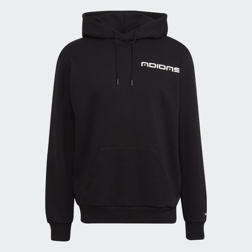 Black adidas logo hoodie hotsell
