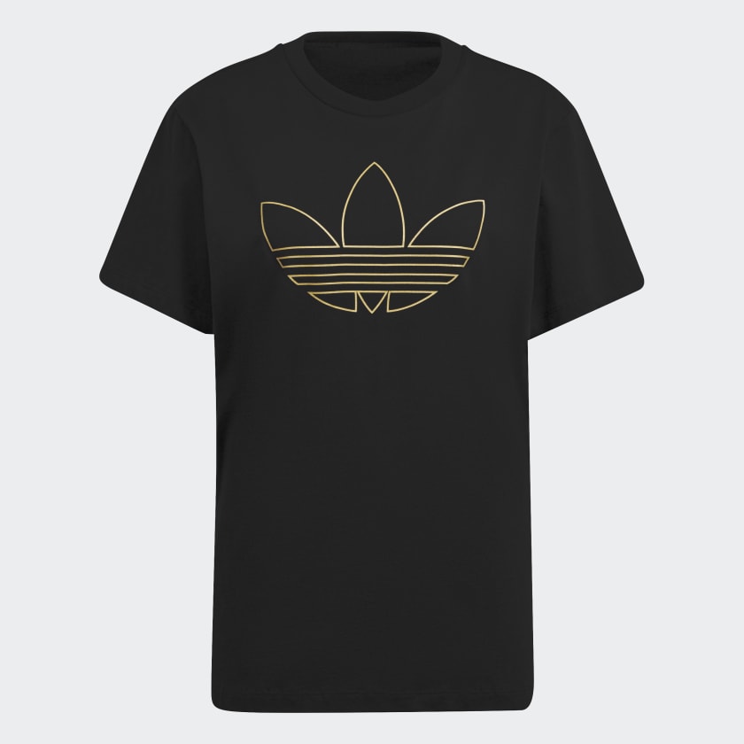 Adidas gold trefoil shirt new arrivals