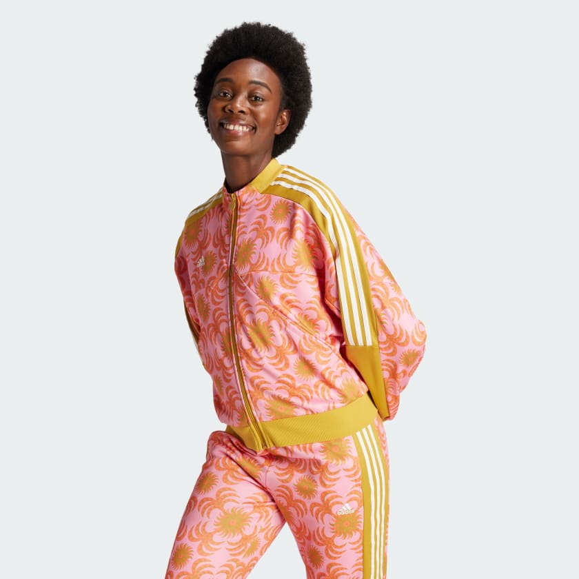 Adidas womens flower tracksuit hotsell