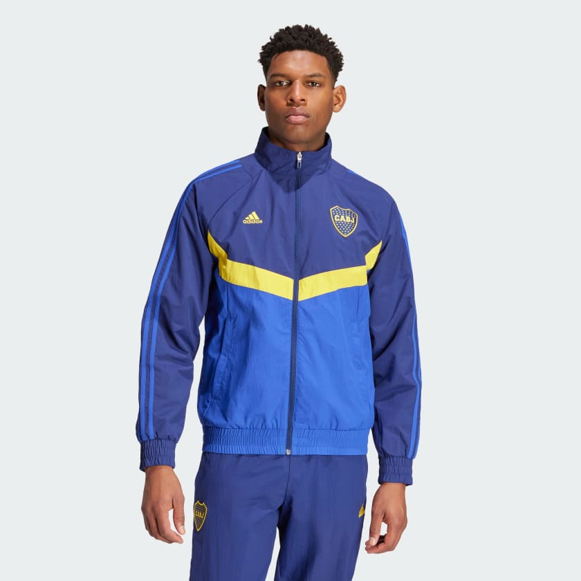 adidas Campera Deportiva Tejida Boca Juniors Azul adidas Argentina
