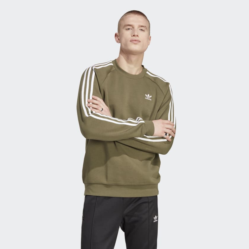 adidas Adicolor Classics 3-Stripes Crew Sweatshirt - Green | Men\'s  Lifestyle | adidas US