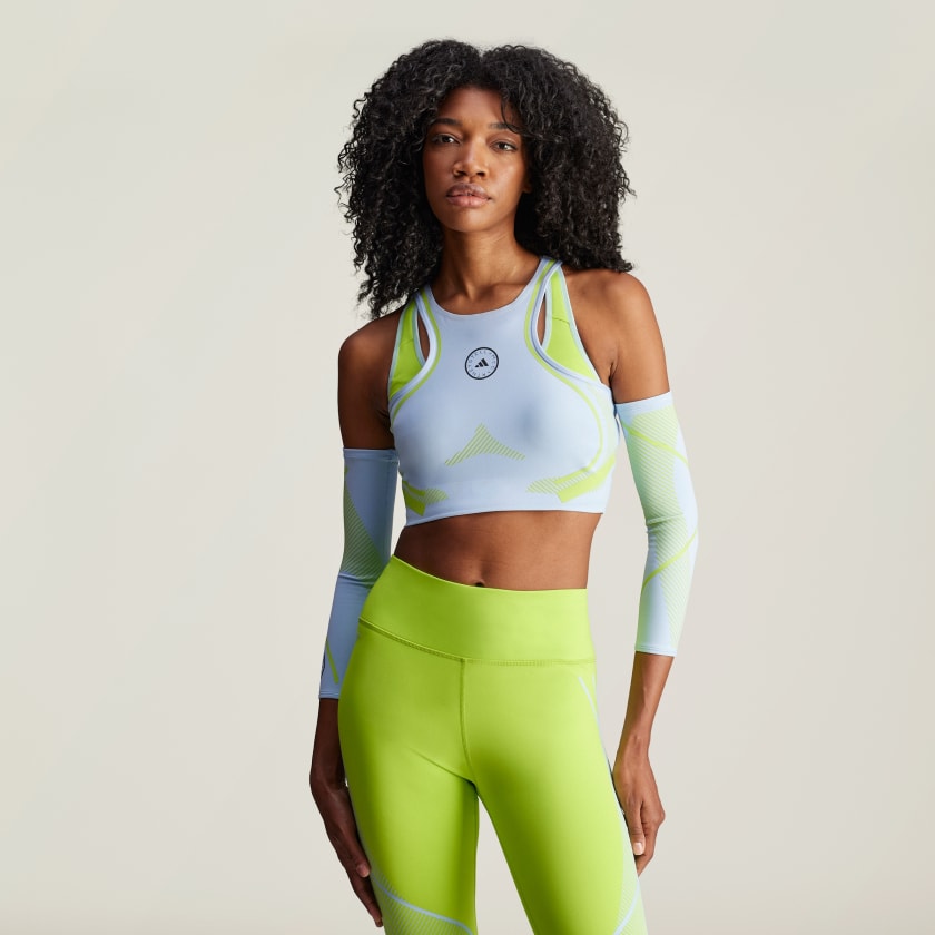 adidas by Stella McCartney TruePace Running Crop Top Blue adidas UK
