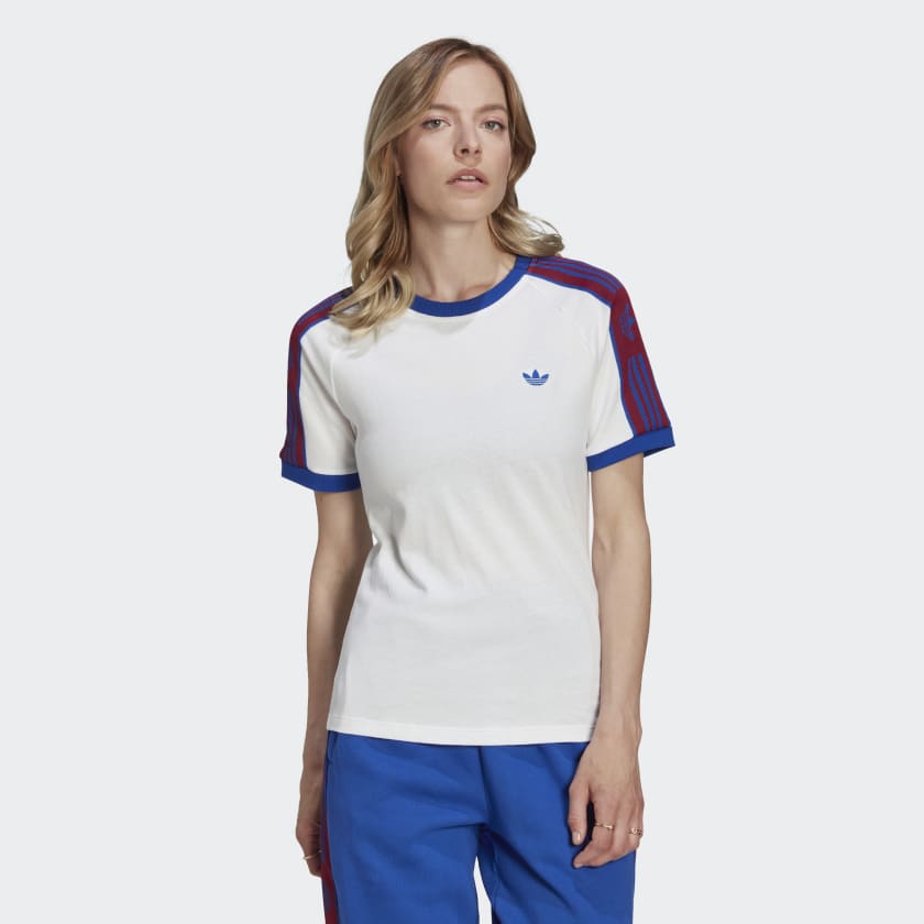 Adidas tan tape tee new arrivals