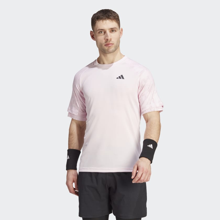 adidas Melbourne Tennis HEAT.RDY Raglan T-Shirt - Pink | adidas UK