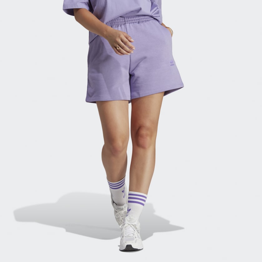 adidas Adicolor Essentials Shorts Purple | French adidas Women\'s Terry Lifestyle US | 