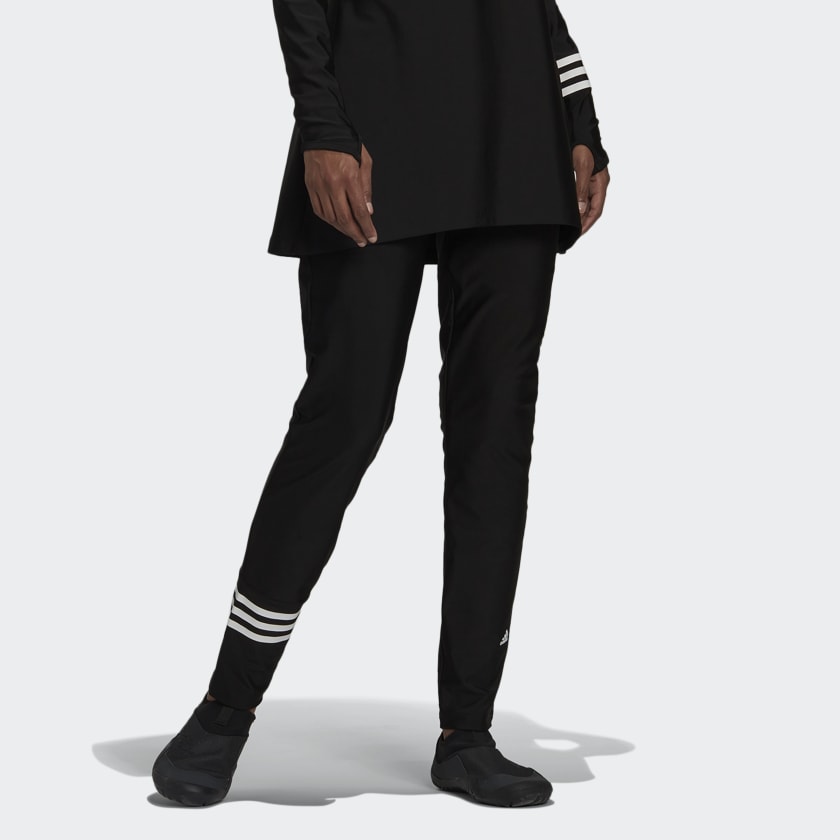 adidas 3-Stripes Zwemlegging - zwart