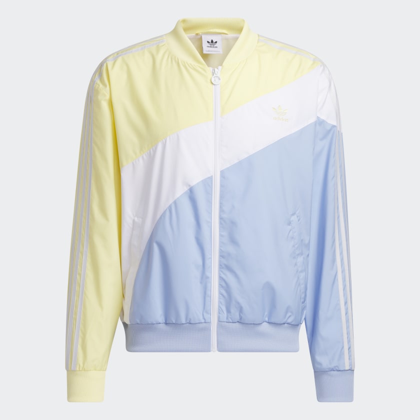 adidas Men's Lifestyle Swirl Woven Track Jacket - Yellow adidas Men's Lifestyle Swirl Woven Track Jacket - Yellow