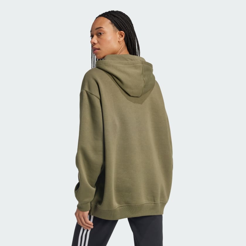 Hoodie Essentials Oversized Fleece Verde IY7349 23 hover model