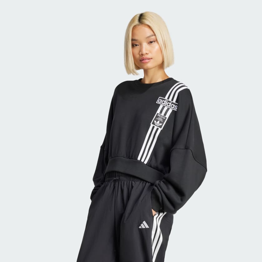 Adidas originals coeeze super crop sweatshirt shop