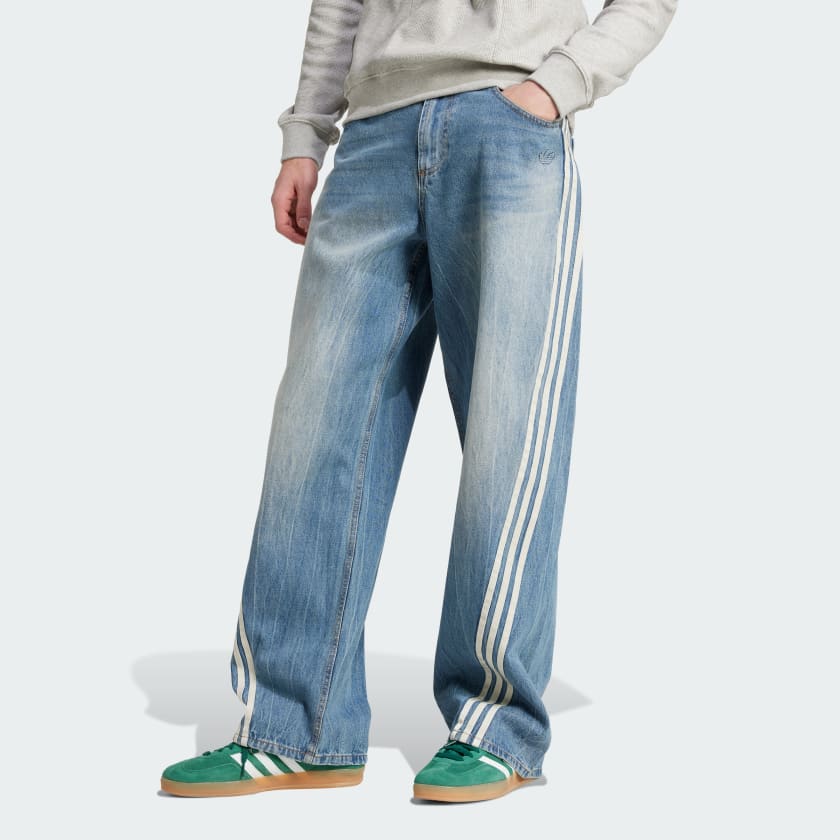 爆買い！ adidas Adilenium Season 3 Loose Fit Denim Pants - Blue パンツ