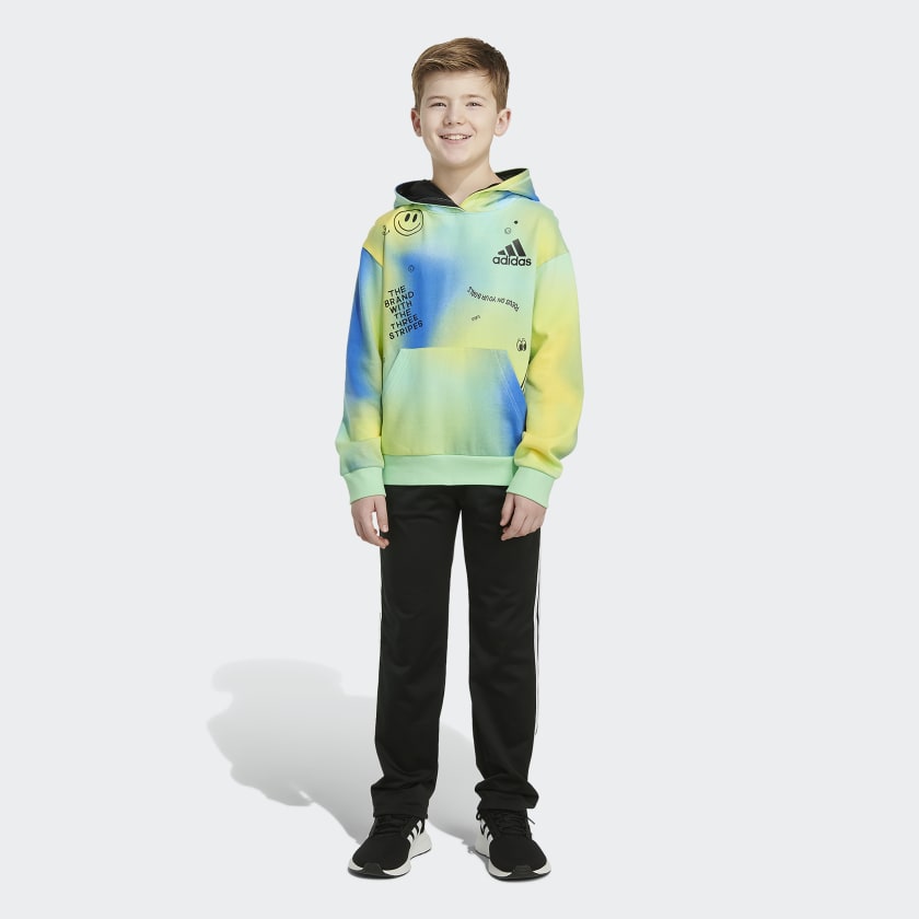 adidas Optimist Allover Print Pullover Hoodie Blue adidas Canada