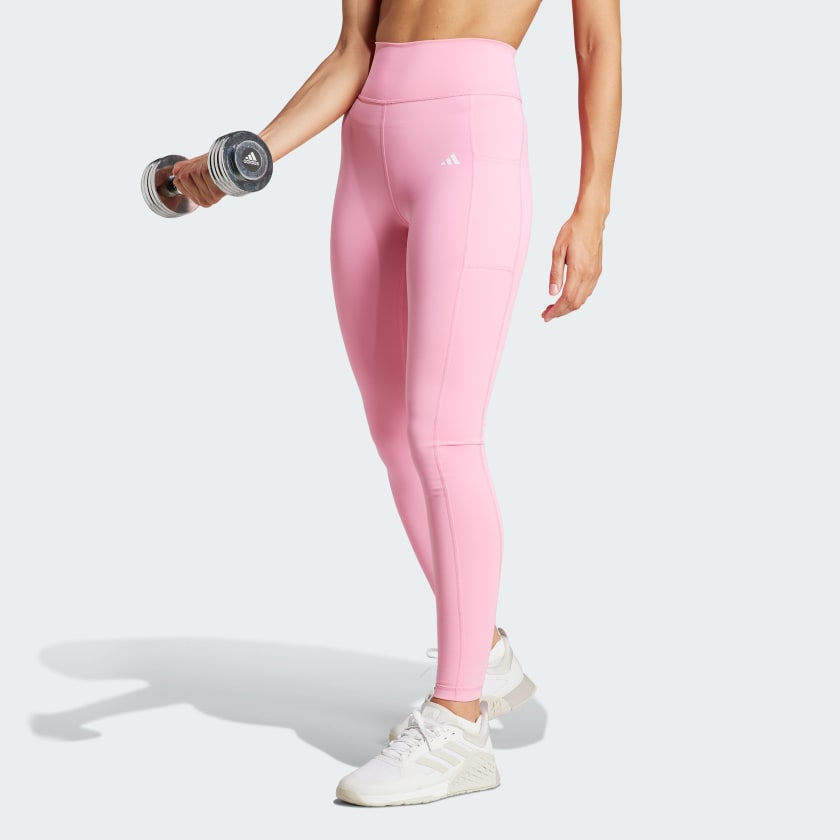 adidas OPTIME STASH HR 1/1 LEGGINGS - Pink | Women's Training | adidas US