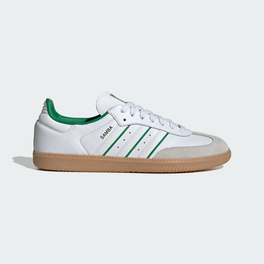 Adidas samba white green top
