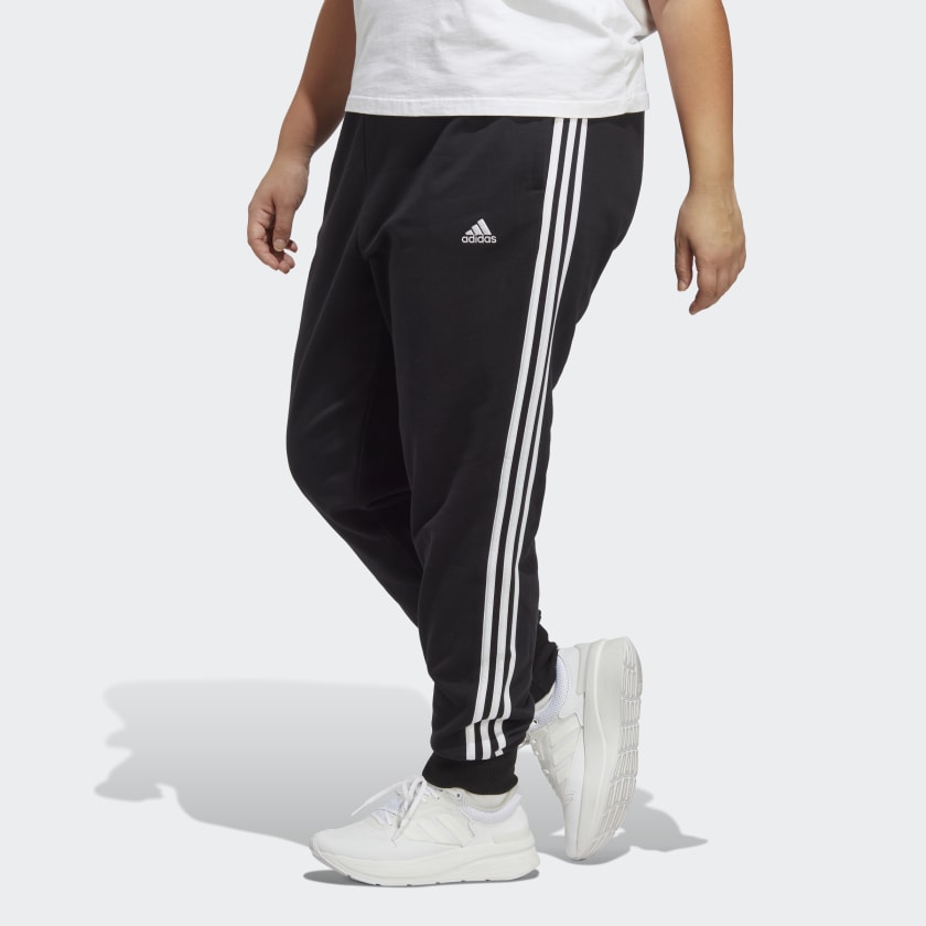 adidas Essentials 3-Stripes French Terry Cuffed Pants (Plus Size ...