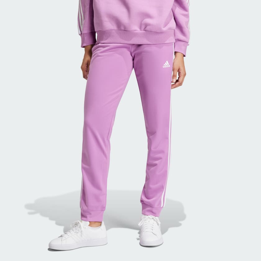 adidas Primegreen Essentials Warm Up Slim Tapered 3 Stripes Track Pants Purple Free Shipping with adiClub adidas Canada