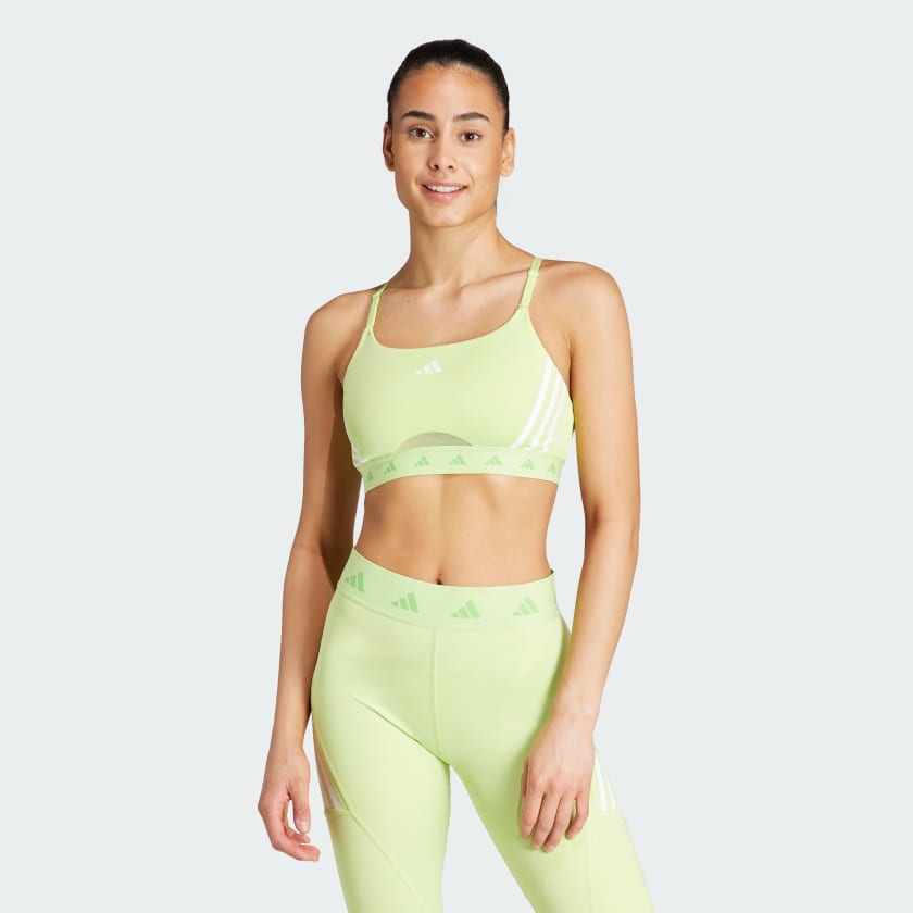 adidas Top Deportivo Aeroreact Hyperglam Soporte Ligero Verde adidas Mexico